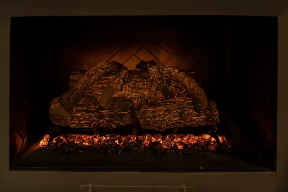 Modern Flame Sunset Charred Oak Log Set image 2