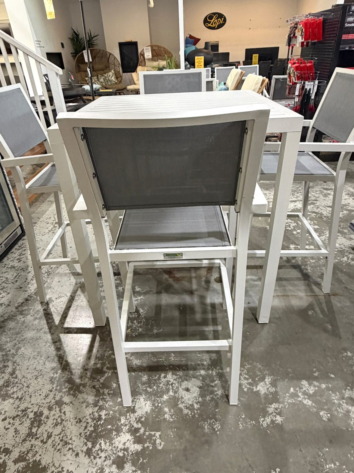 Noosa Bar Chair - White shown with matching Noosa bar table - view 2