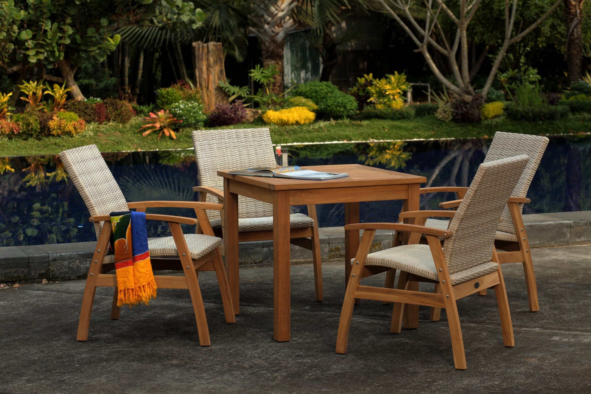 Montego 80cm Teak Dining Table - Square image 4