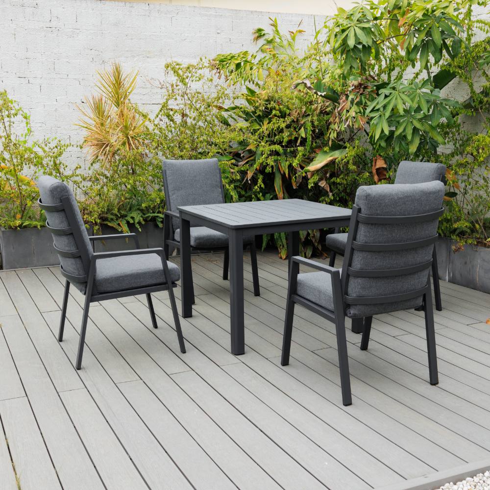 Bondi High Back 5 Piece Dining - Gunmetal image 3