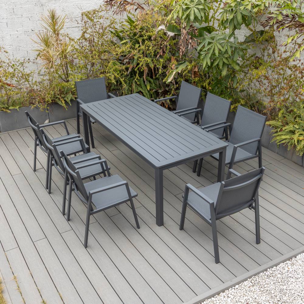 Bondi Sling 9 Piece Dining - Gunmetal image 3