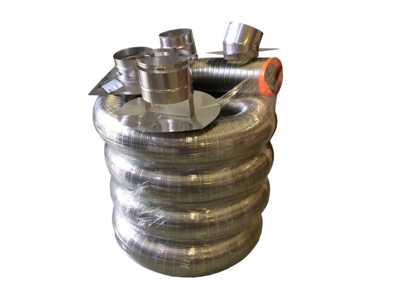 6" VORTEX Inbuilt Wood Heater Chimney Kit - 5m image 1