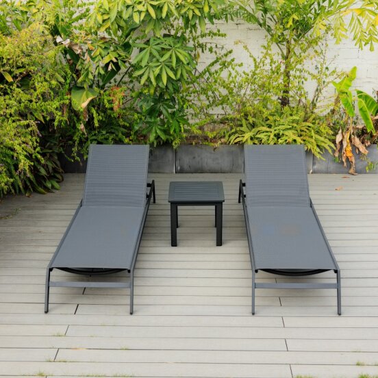Bondi Armless Sun Lounge - Gunmetal image 6
