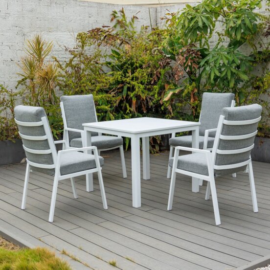 Bondi Highback 5-Piece Dining - White image 1