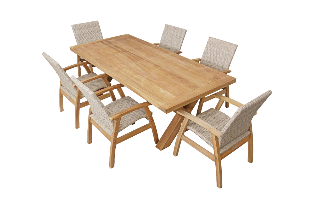 Alexander 7 Piece Teak Dining Setting image 0