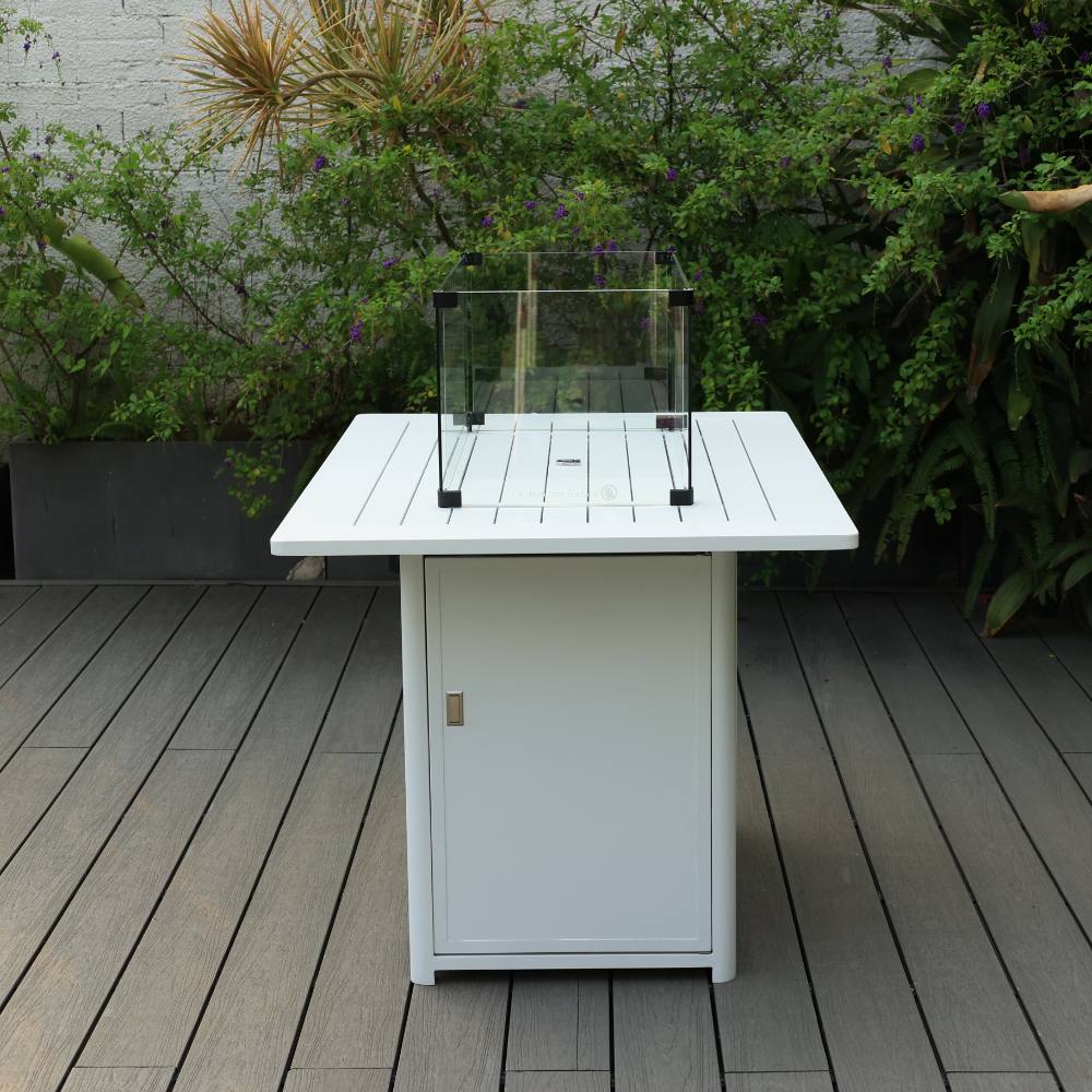 Bondi Gas Fire Pit Coffee Table - White image 3
