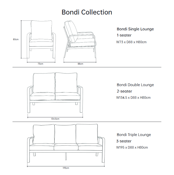 Bondi 5 Piece Lounge - White image 7