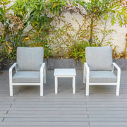 Bondi 3 Piece Lounge - White image 0