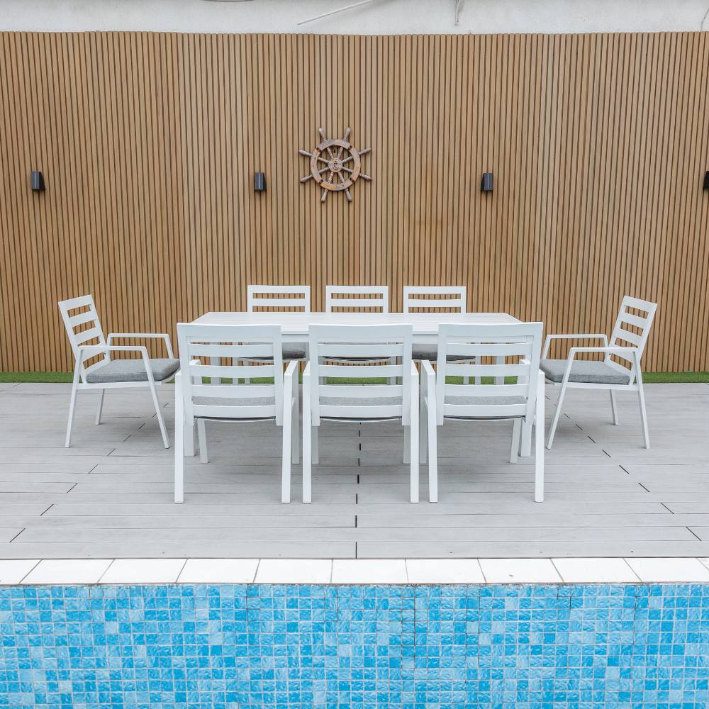 Bondi 9 Piece Dining - White image 0