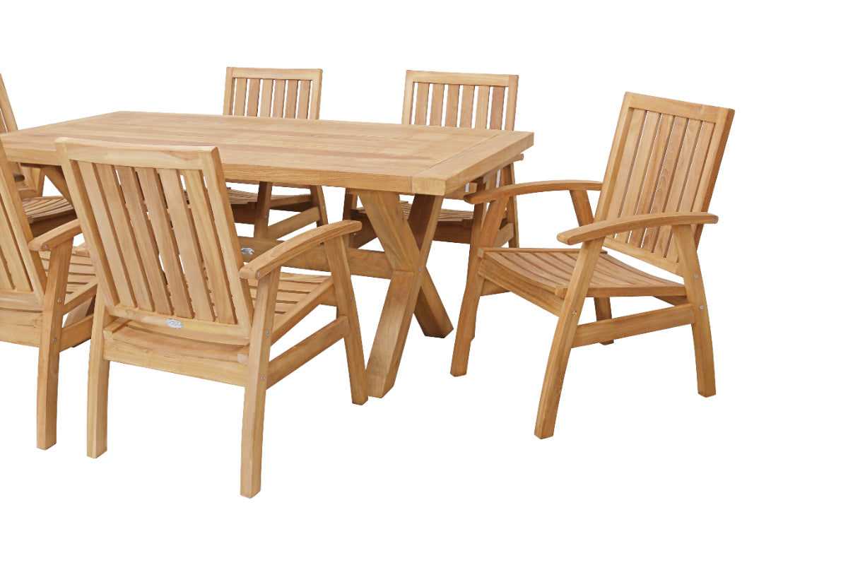 Alexander 7 Piece Teak Dining Setting image 2