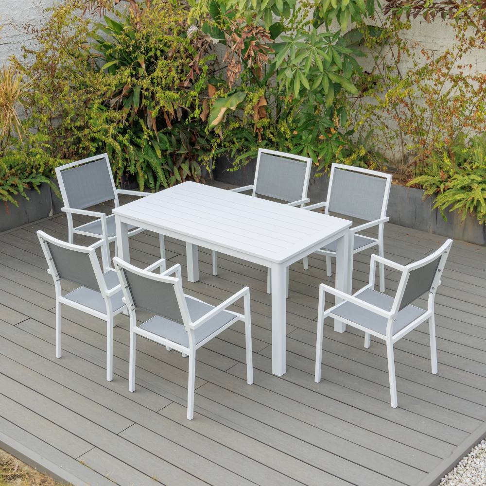 Noosa 7 Piece Dining (140/76) - White image 1