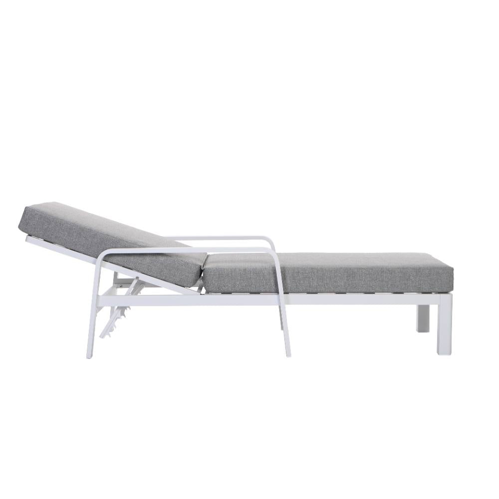 Bondi Sun Lounge with Cushion - White image 9