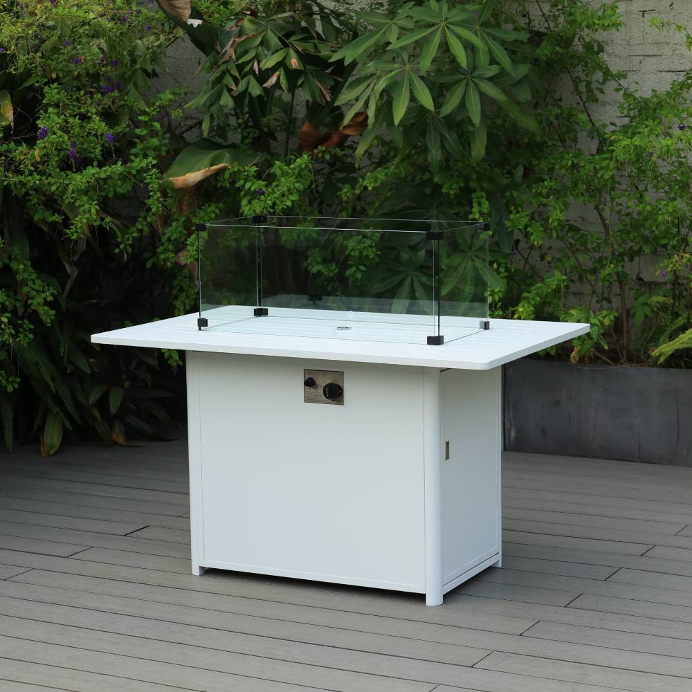 Bondi Gas Fire Pit Coffee Table - White image 2