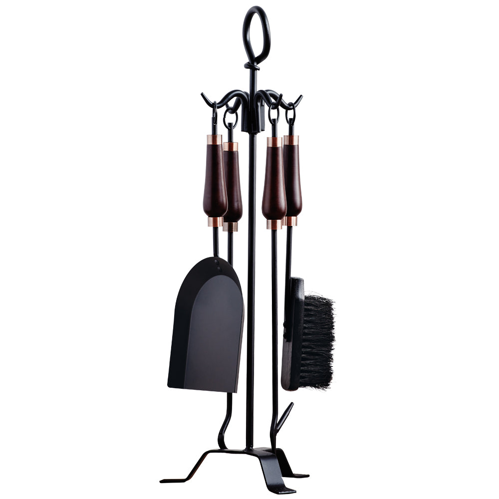 Forge Mahogany 4 Piece Fire Tool Set image 0