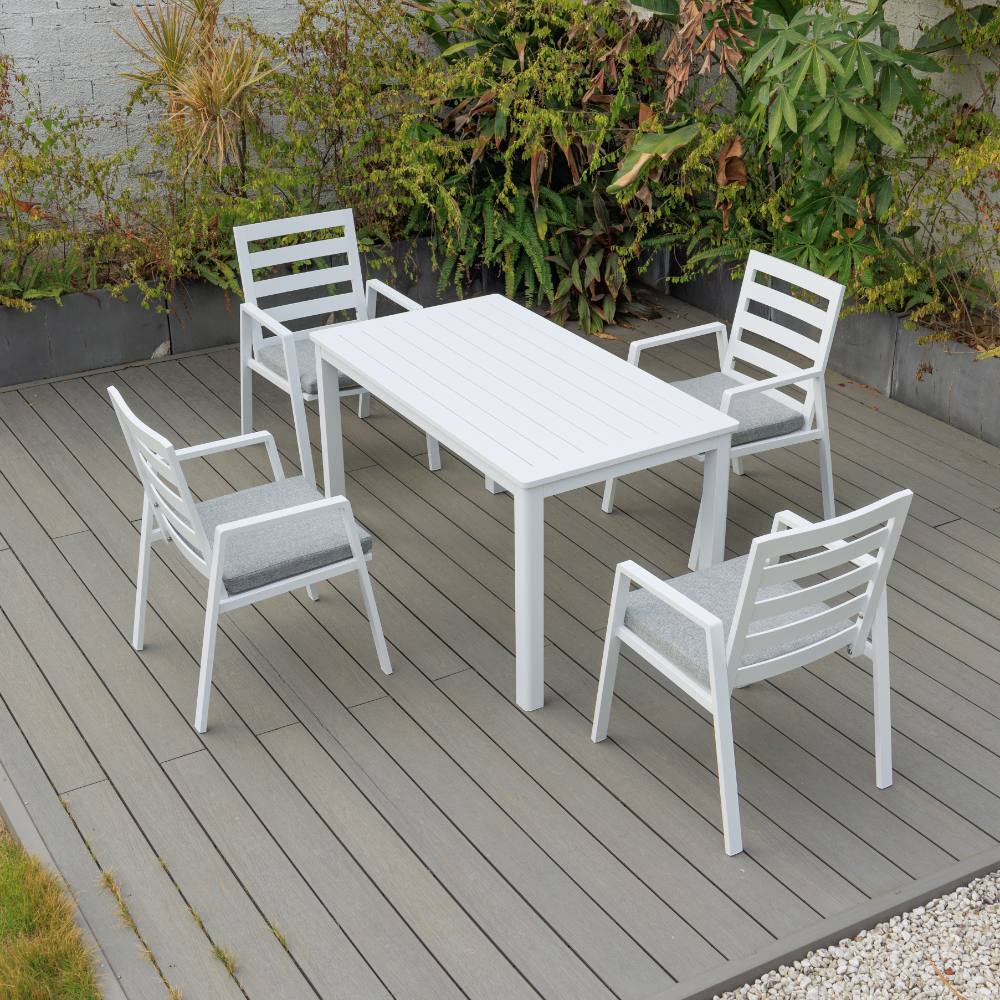 Bondi 5 Piece Dining (140/76) - White image 3