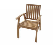 Flinders Mid Back Teak Timber Arm Chair image 0