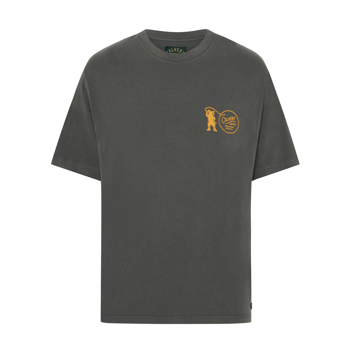 Crackled Pig Black Vintage Wash Tee