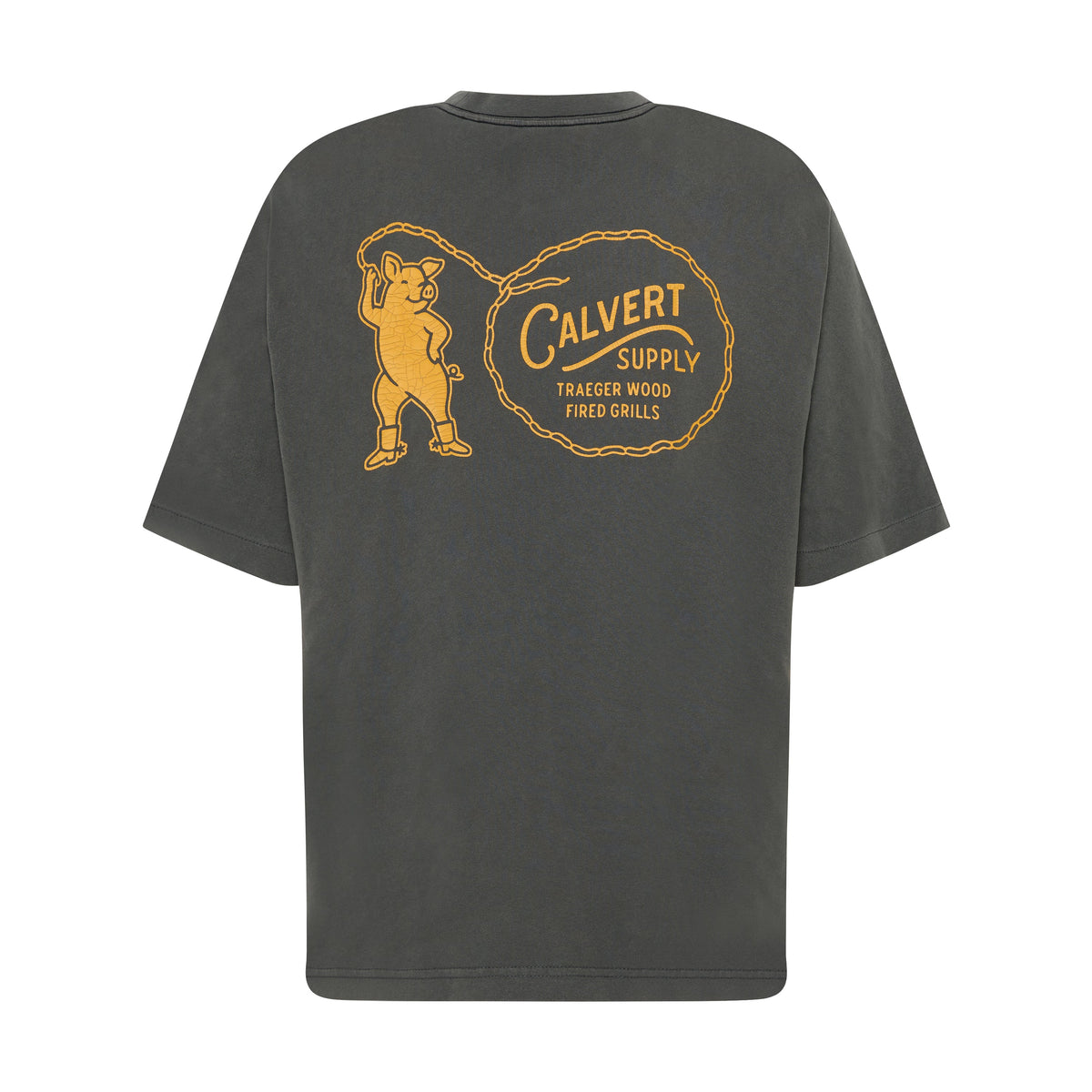 Crackled Pig Black Vintage Wash Tee