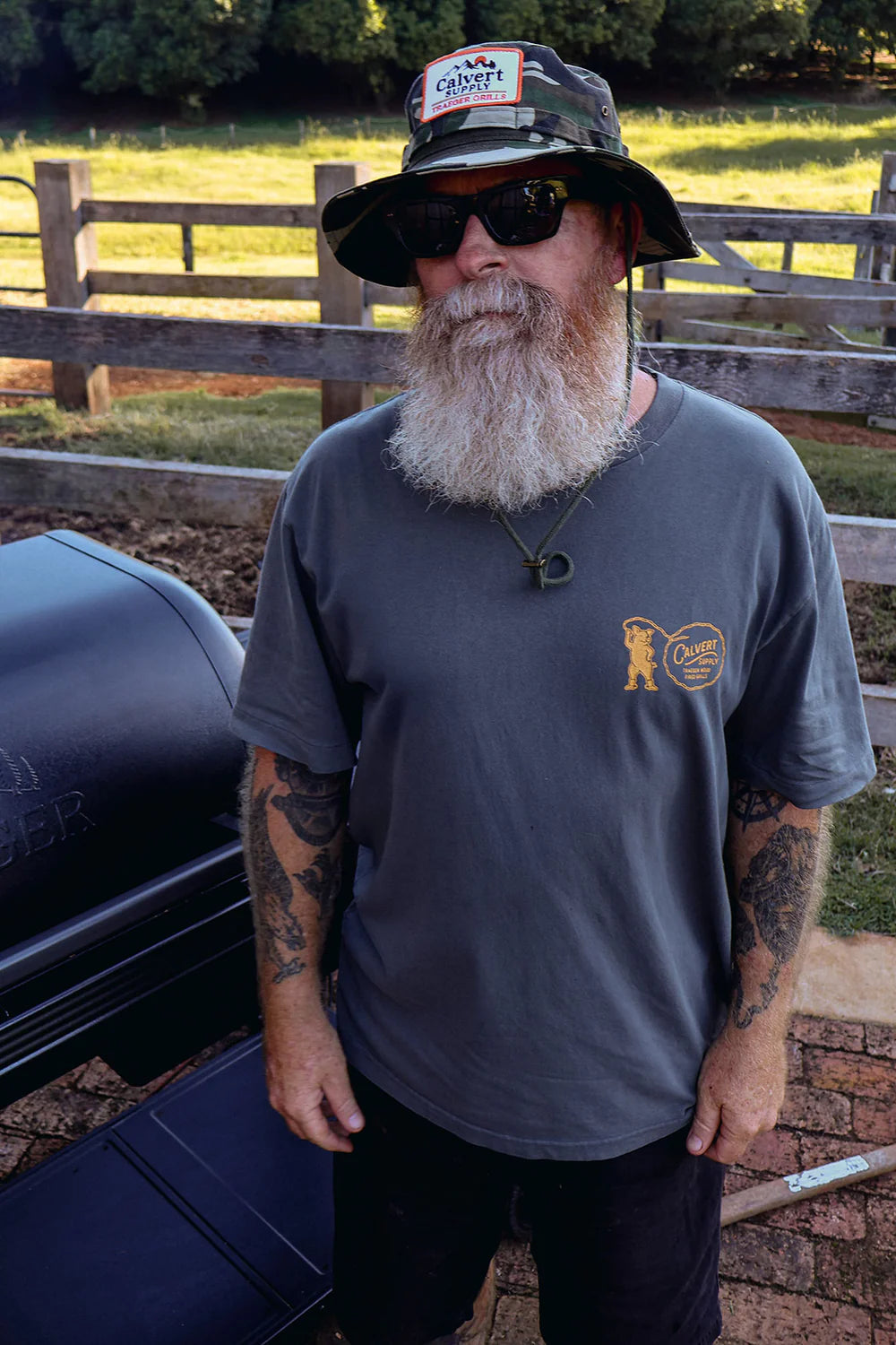 Crackled Pig Black Vintage Wash Tee