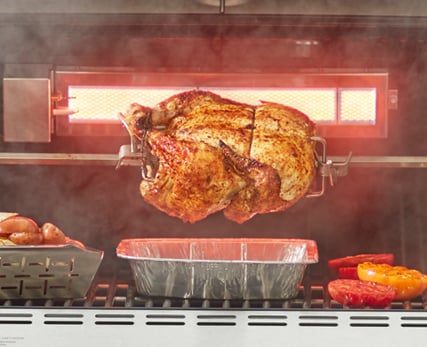 Weber Summit infrared rotisserie cooking