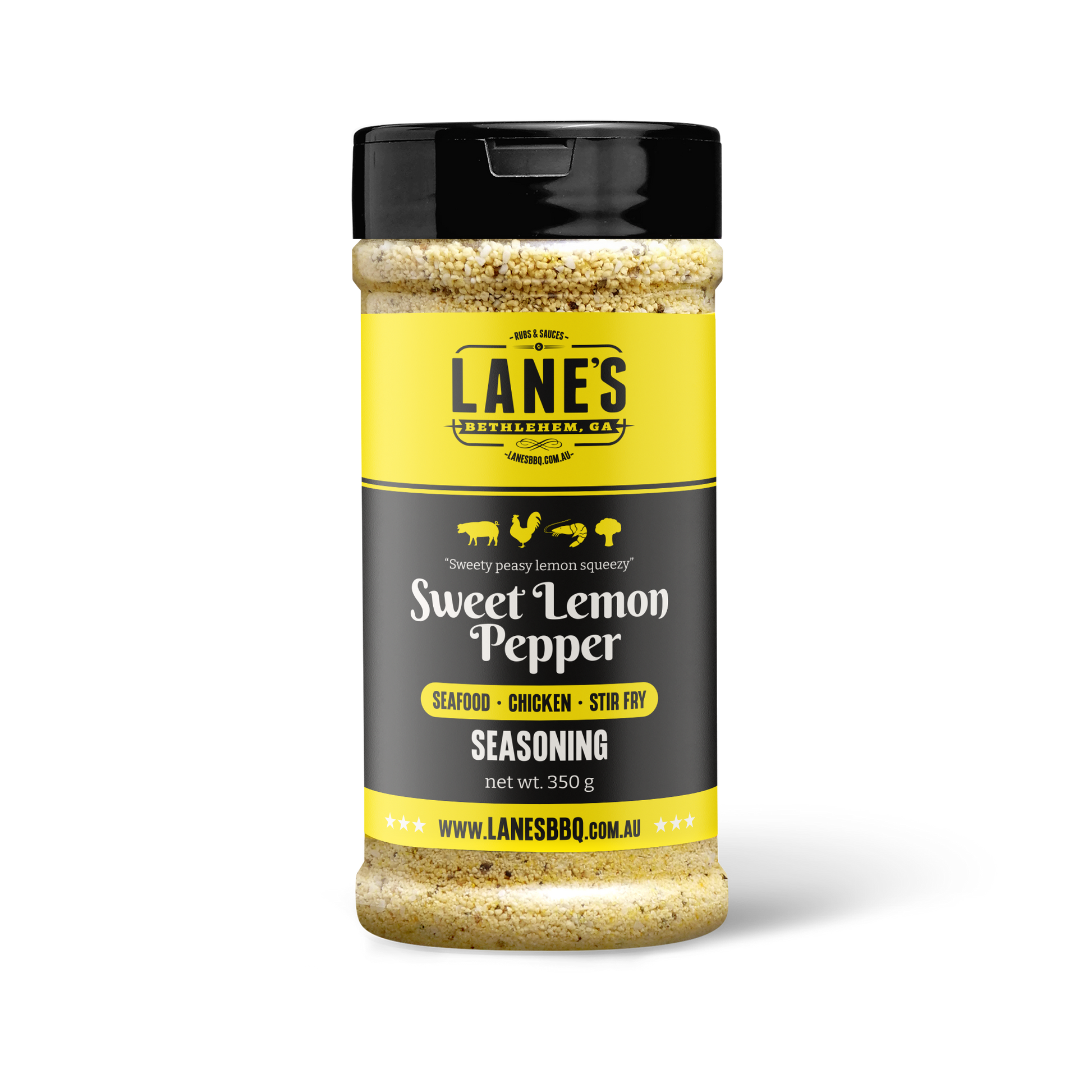 Lane's BBQ Sweet Lemon Pepper Rub – Pitmaster 340g