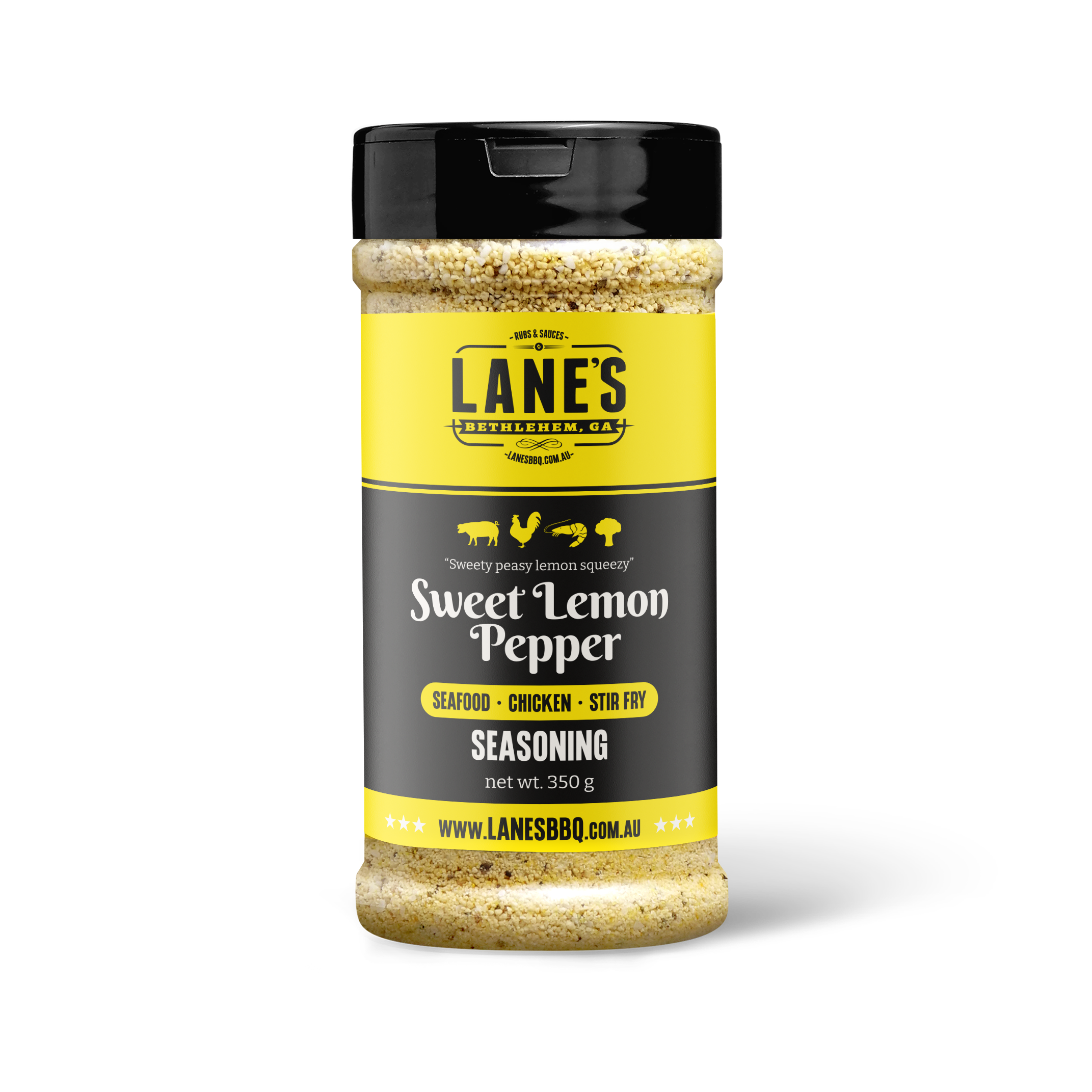 Lane's BBQ Sweet Lemon Pepper Rub – Pitmaster 340g