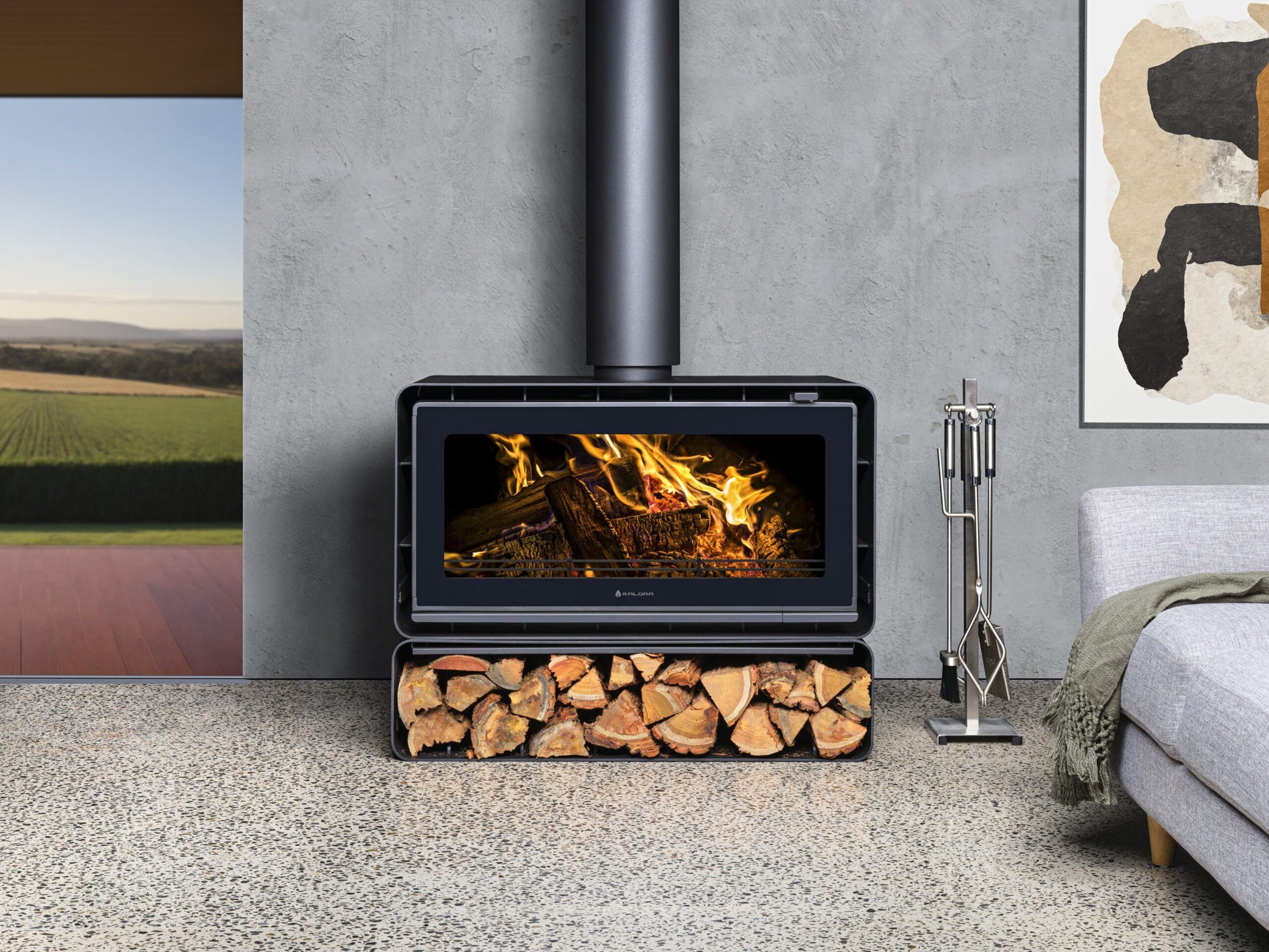 Kalora Urban LS With Wood Storage Box & Fan image 0