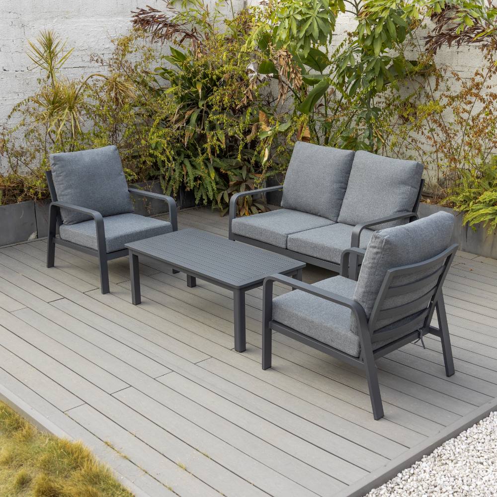 Bondi Double 4 Piece Lounge - Gunmetal image 6