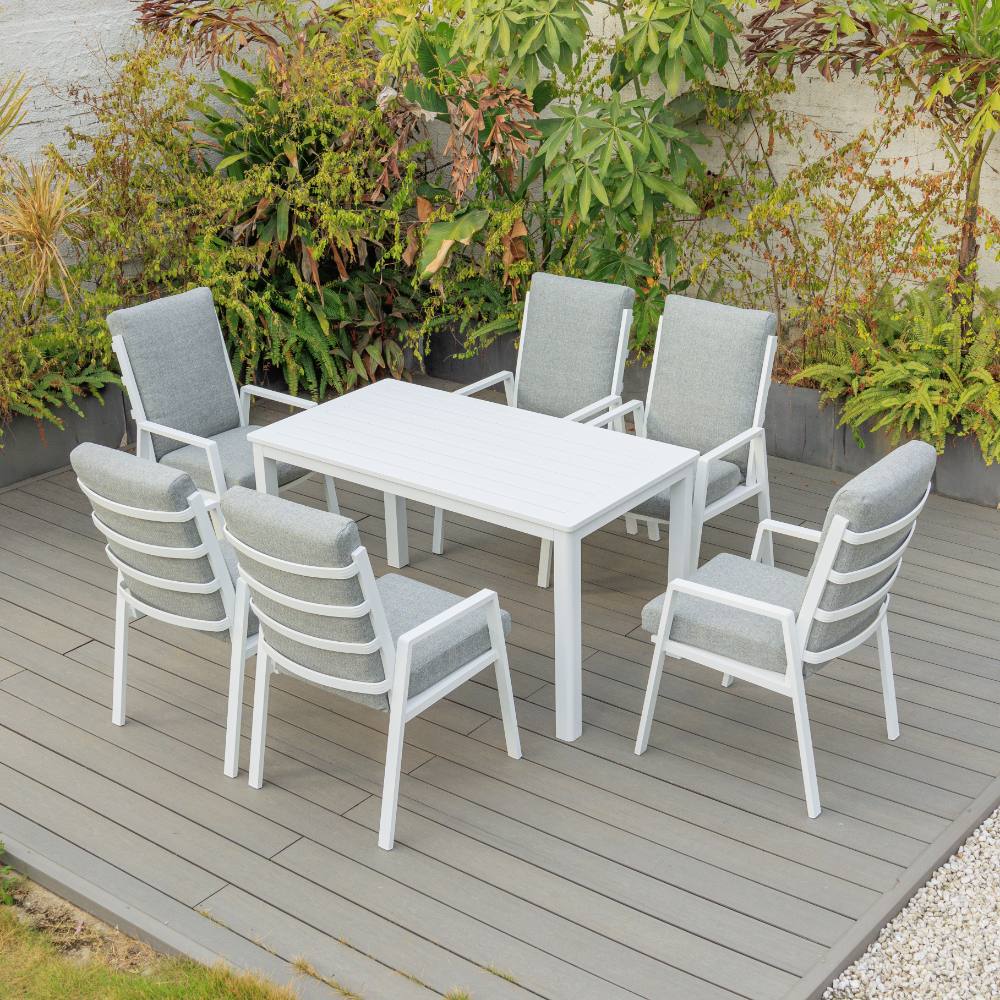 Bondi High Back 7 Piece Dining (140/76) - White image 1