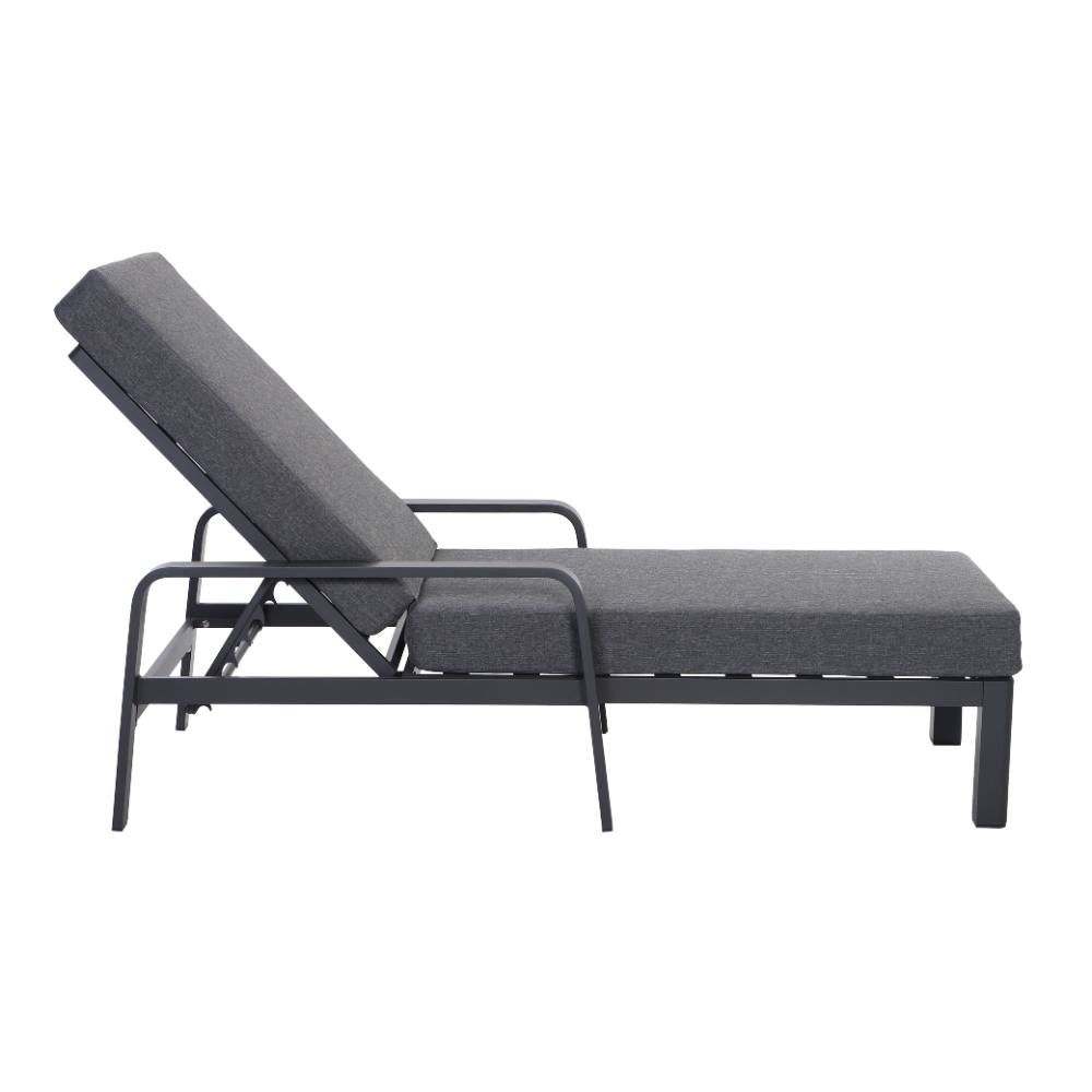 Bondi Sun Lounge with Cushion - Gunmetal image 17