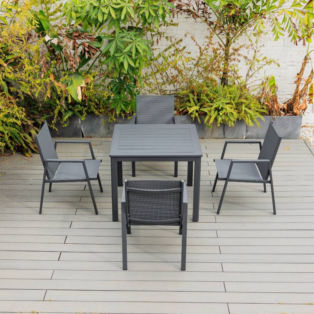 Bondi Sling 5 Piece Dining - Gunmetal image 3