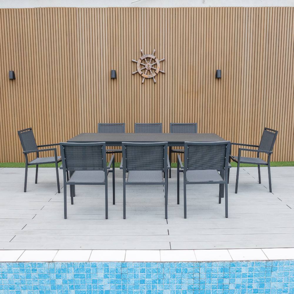 Noosa 9 Piece Dining - Gunmetal image 0