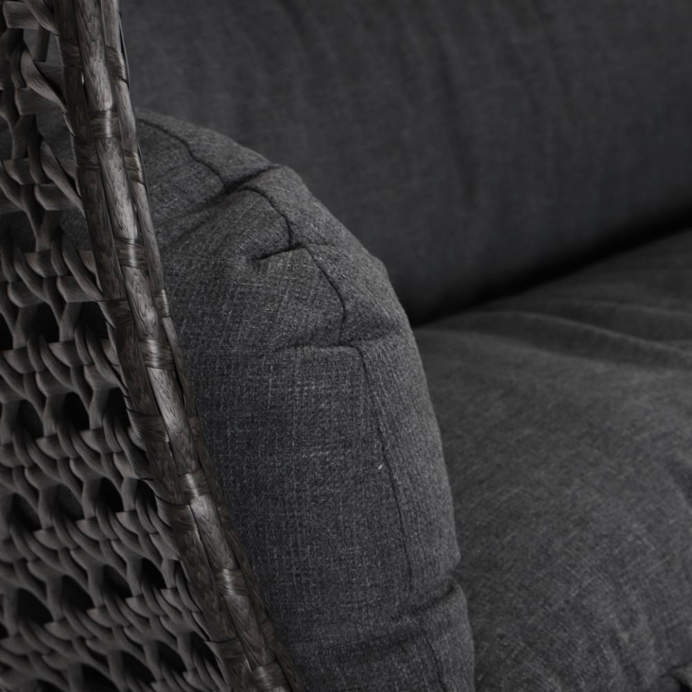 Dubai Double Swinging Chair - Charcoal Wicker image 9