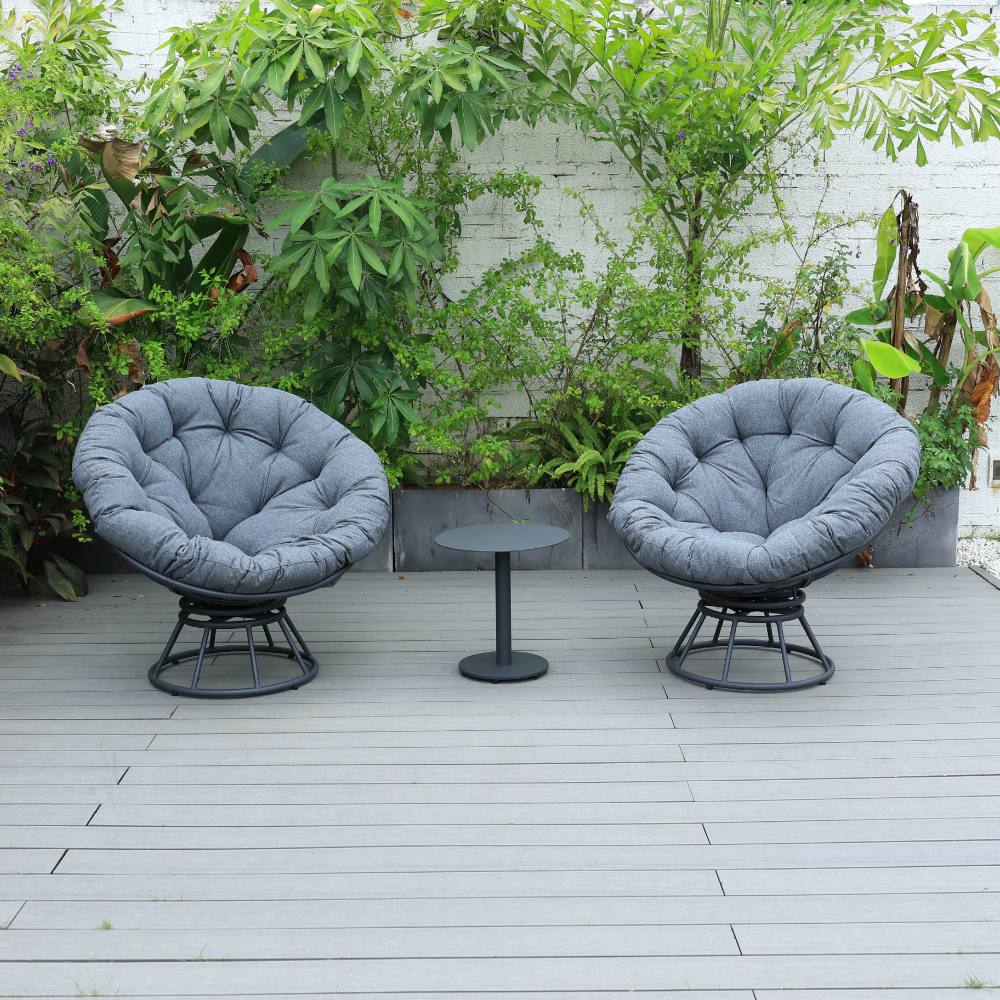Bondi 3-Piece Swivel Balcony Set - Gunmetal image 0