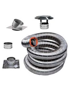 6" VORTEX Inbuilt Wood Heater Chimney Kit - 5m image 0