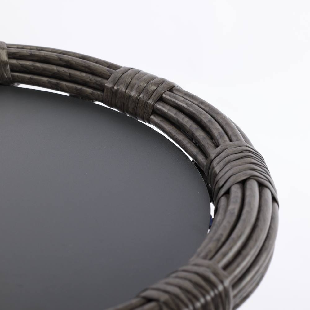 Dubai 3-Piece Swivel Balcony Set - Charcoal Wicker image 12