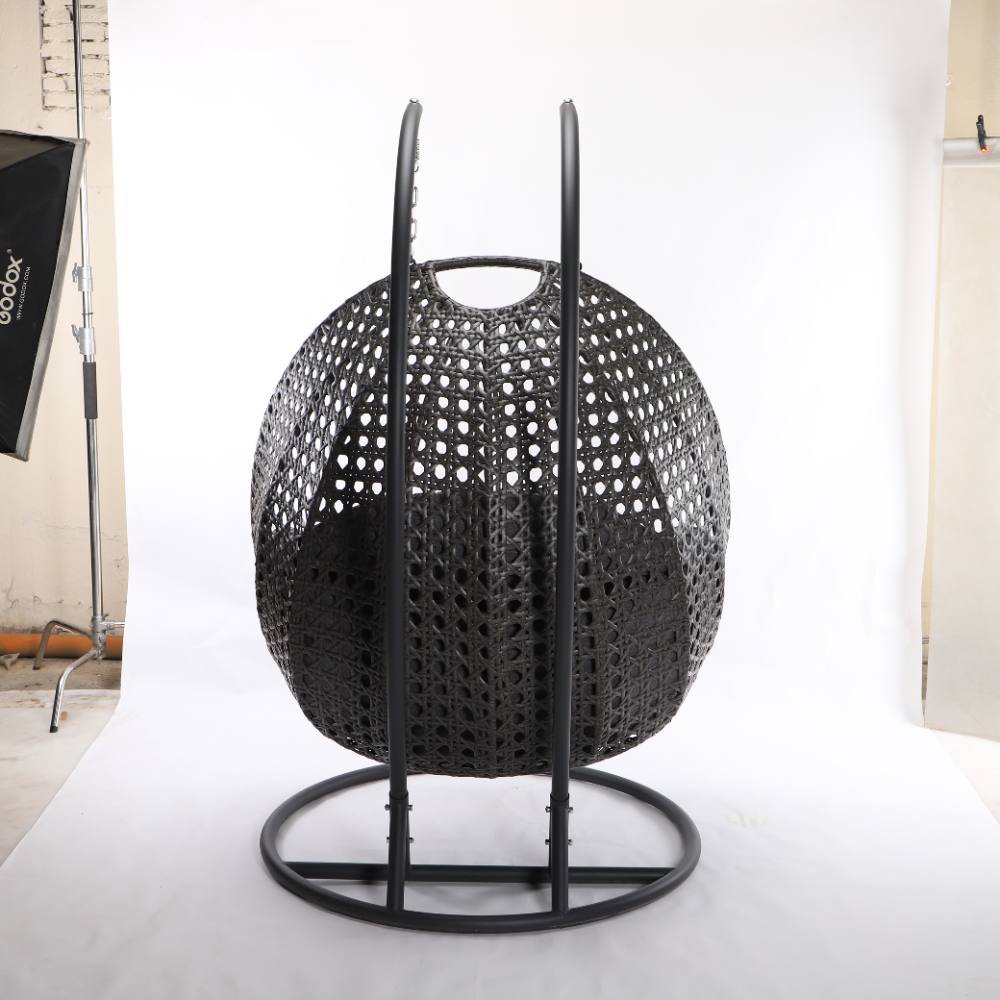 Dubai Double Swinging Chair - Charcoal Wicker image 6