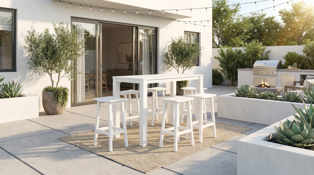Matzo Aluminium Bar Stool - Matte White - Stool Only image 2