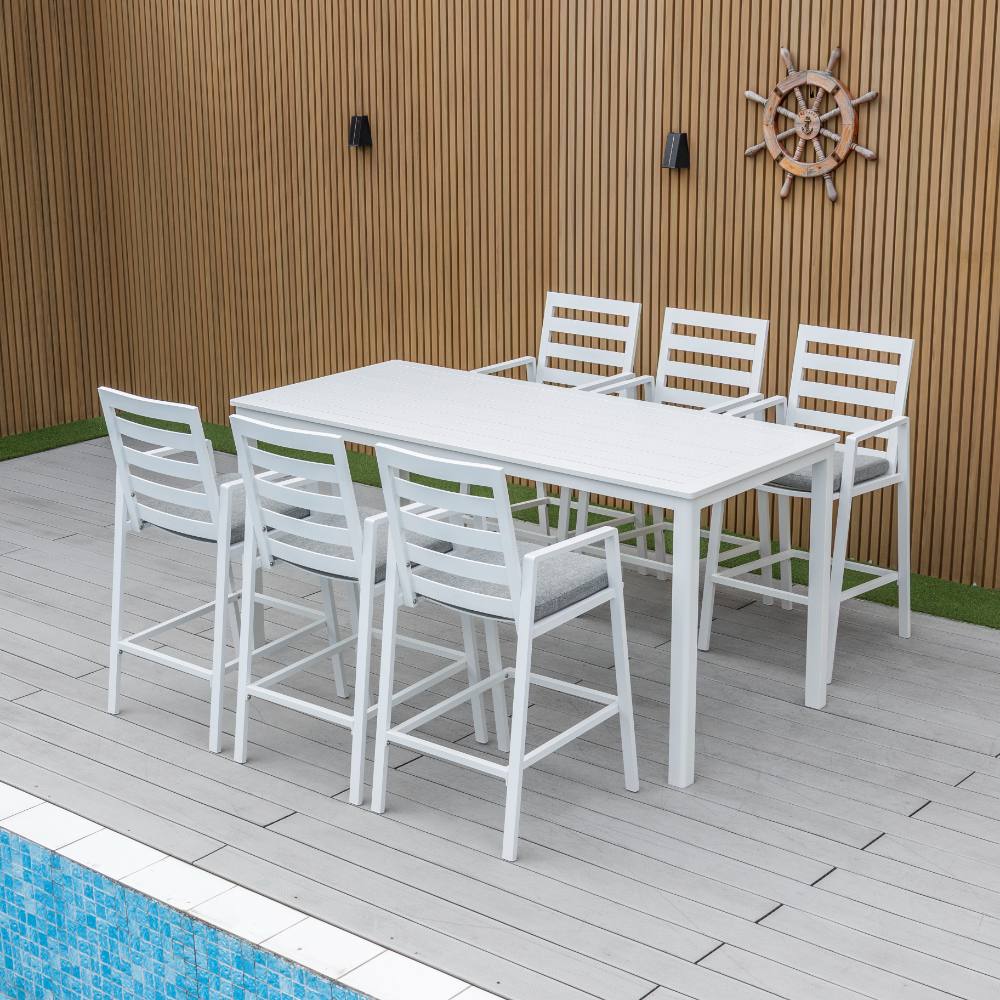 Bondi 7 Piece Bar (210/93) - White image 5