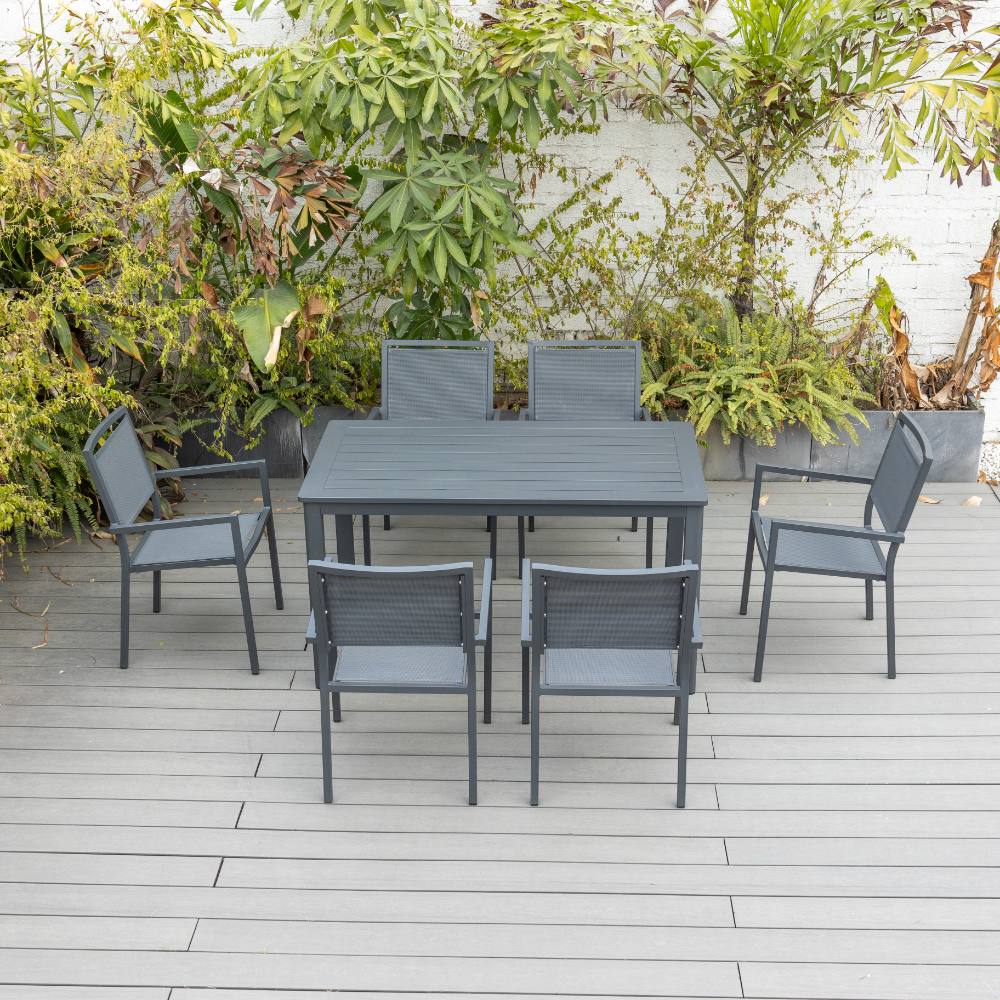 Noosa 7 Piece Dining (140/76) - Gunmetal image 1