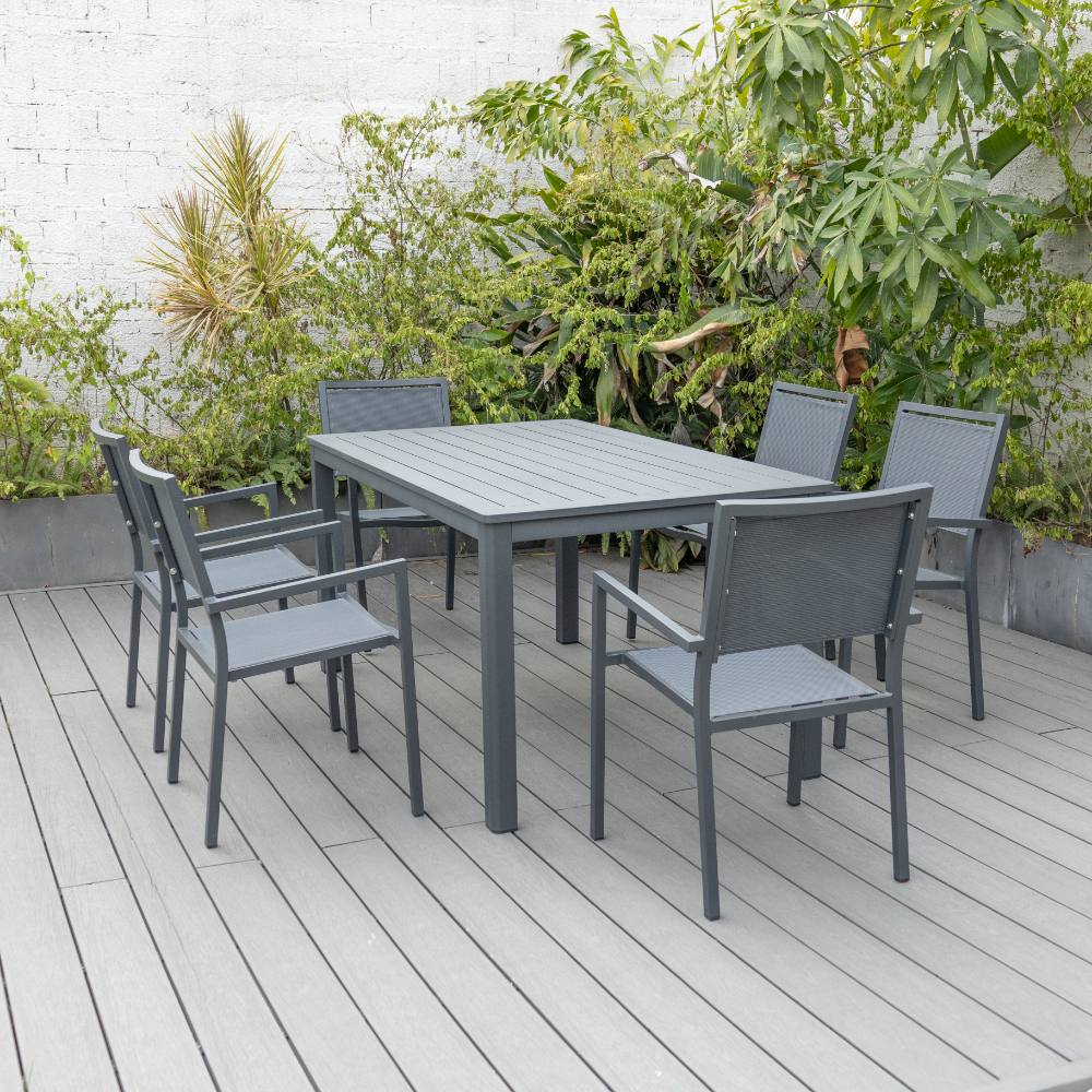 Noosa 7 Piece Dining (160/93) - Gunmetal image 4