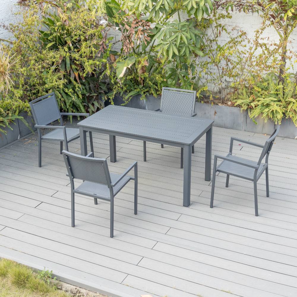 Noosa 5 Piece Dining (140/76) - Gunmetal image 1