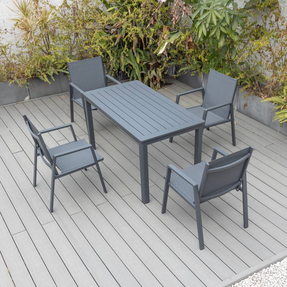 Bondi Sling 5 Piece Dining (140/76) - Gunmetal image 8