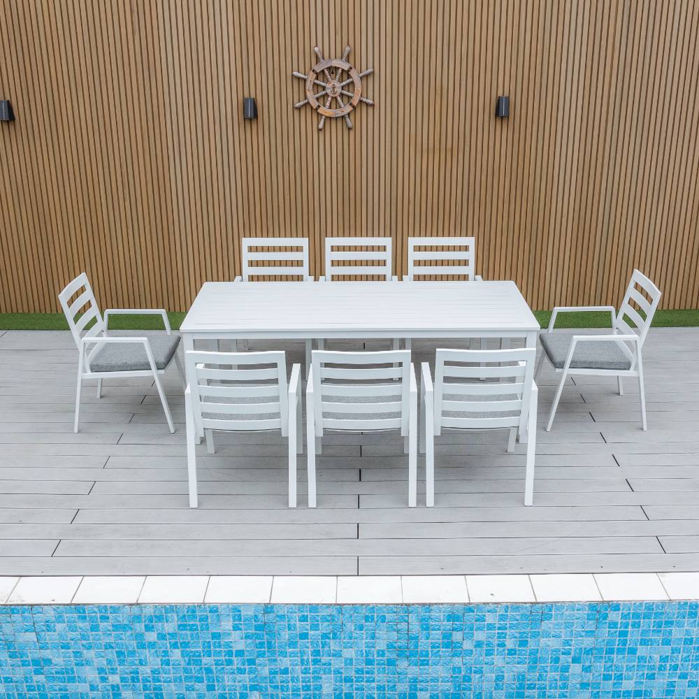 Bondi 9 Piece Dining - White image 2