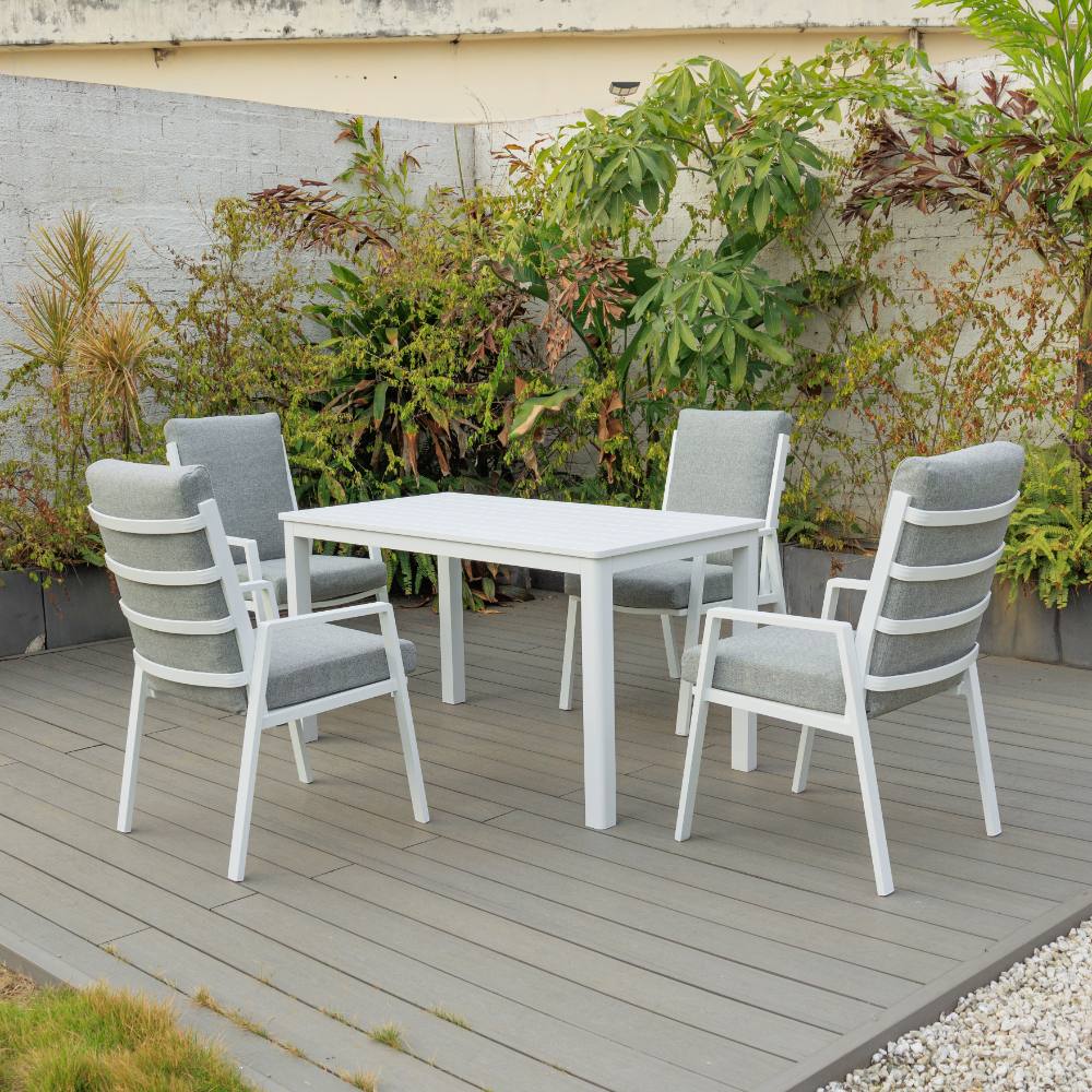 Bondi High Back 5 Piece Dining (140/76) - White image 2
