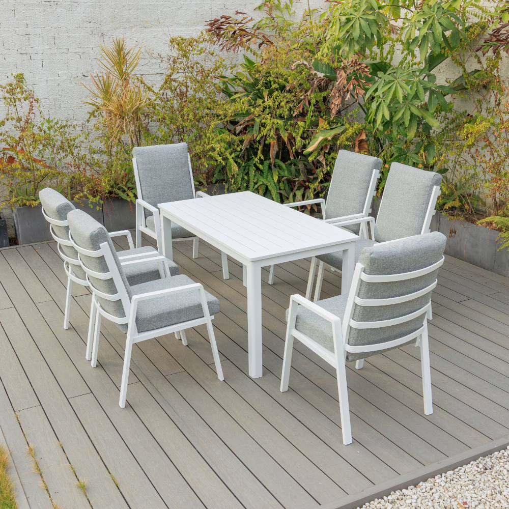 Bondi High Back 7 Piece Dining (140/76) - White image 0