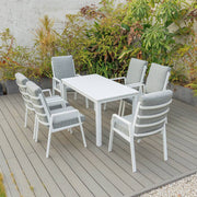 Bondi High Back 7 Piece Dining (140/76) - White image 0