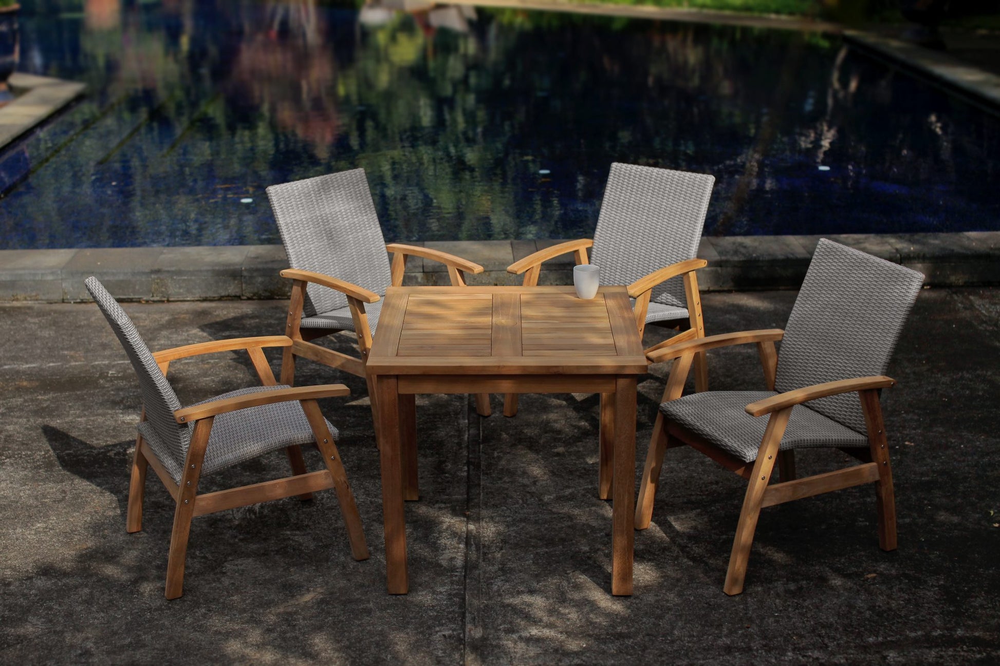 Montego 80cm Teak Dining Table - Square image 3