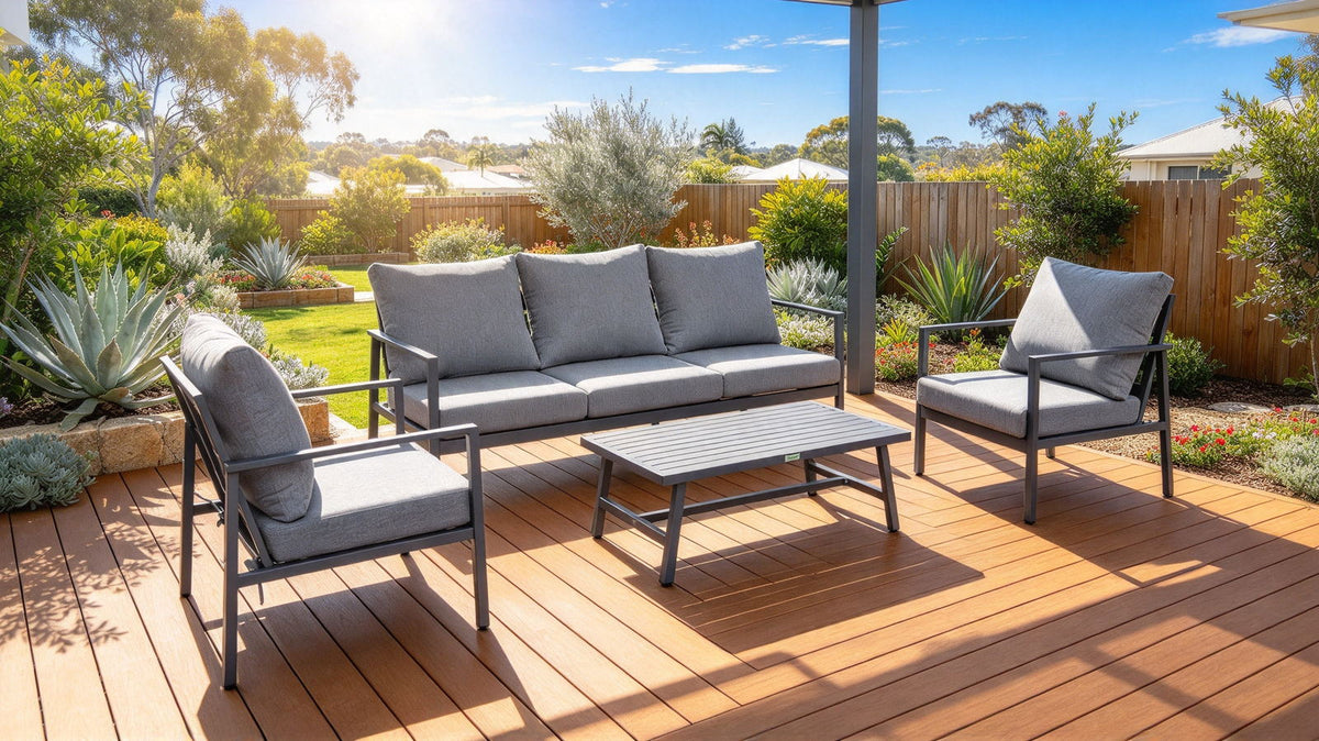 Noosa Triple 4-Piece Lounge - Gunmetal - supplier product photo, view 1