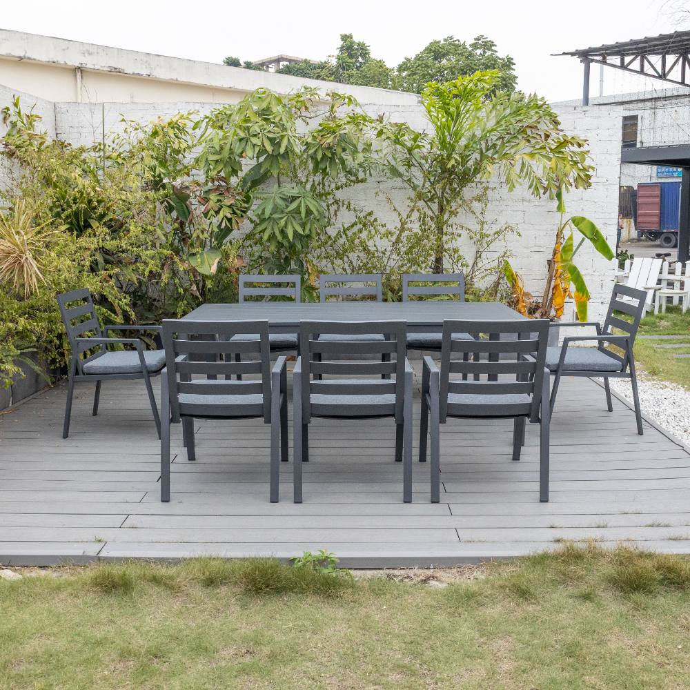 Bondi 9 Piece Dining - Gunmetal image 1